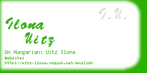 ilona uitz business card